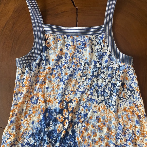 Anthropologie Maeve Blue Floral Tank/ Size Medium - Picture 5 of 9